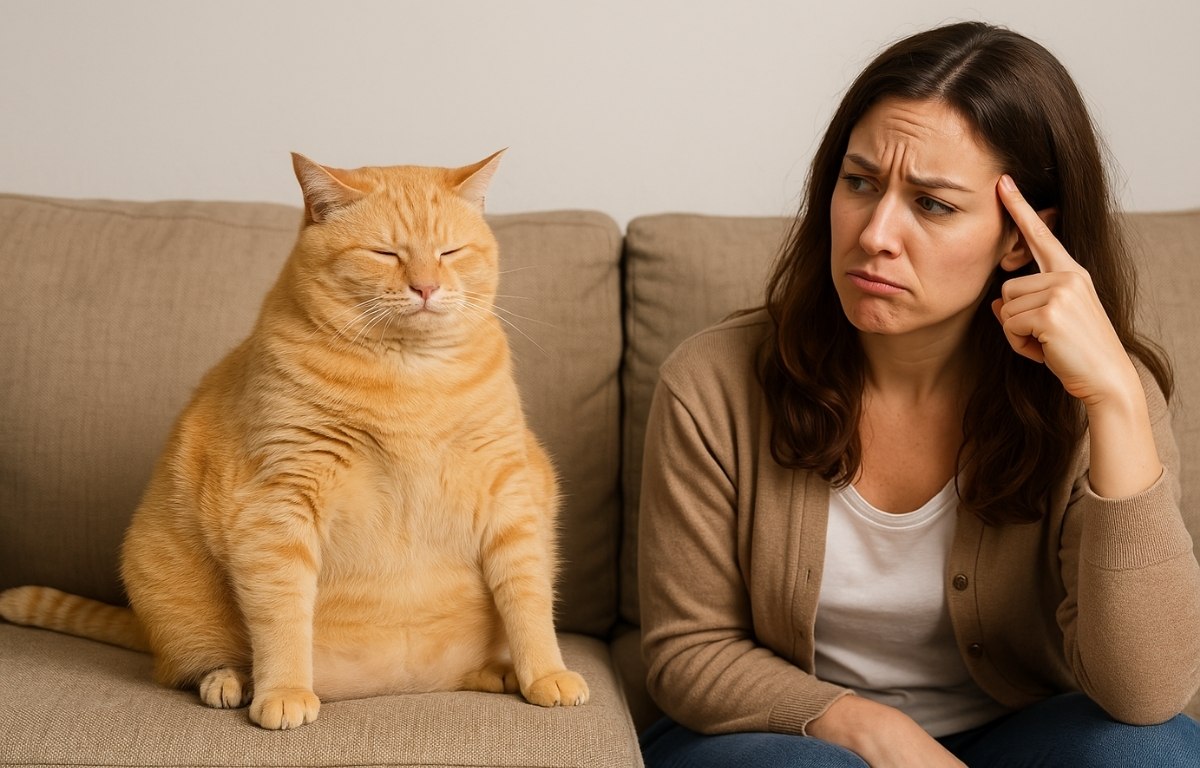 gato-obeso-con-mujer-pensativa