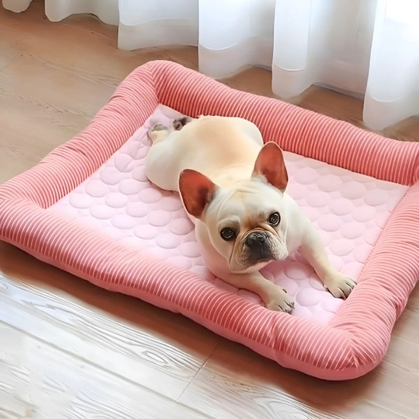 Almohadilla-rosa-refrescante-para perros-tres-talla-presentación