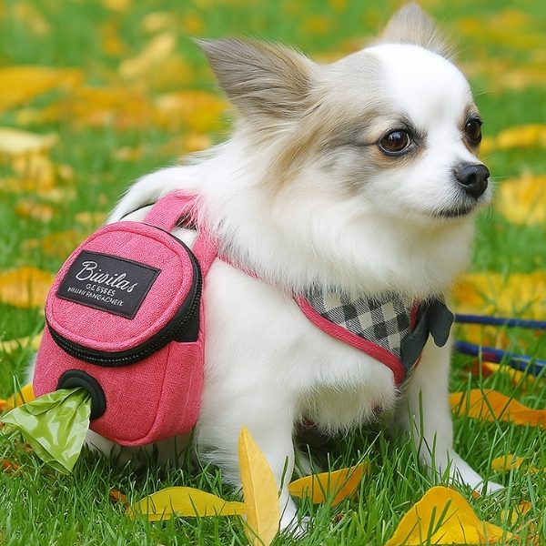 Porta-Bolsas-rosa-para-Popó-de-Perro-parque-presentación
