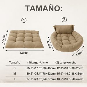 Cama-3-en-1-para-Perro-marrón-3-en-1-talla