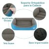 Cama-azul-Acolchada-con-Estampados-para-Perros-suave