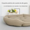 Cama-beige-de-Lujo-para-Perros-suave-correa
