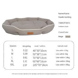 Cama-beige-de-Lujo-para-Perros-y-talla