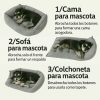Cama-gris-3-en-1-para-Perro-diferente