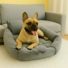 Cama-gris-3-en-1-para-Perro-pelota