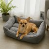 cama-gris-de-polar-lavable-para-perro
