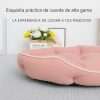 Cama-rosa-de-Lujo-para-Perros-suave-correa