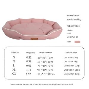 Cama-rosa-de-Lujo-para-Perros-y-talla