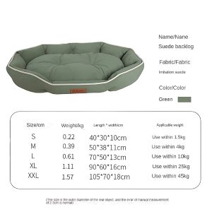 Cama-verde-de-Lujo-para-Perros-y-talla