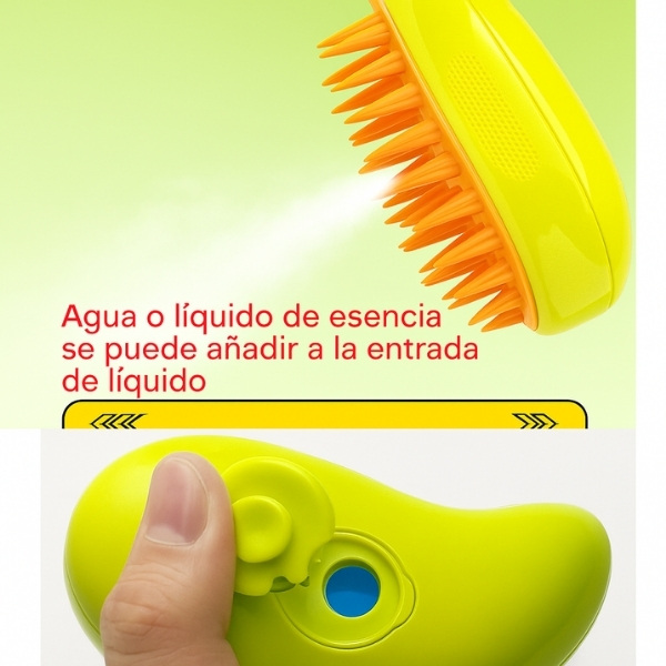 Cepillo-Pulverizador-amarillo-Anti-Pelaje-para-perro-entrada-de-liquido