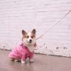 Impermeable-para-perro-rosa-correa