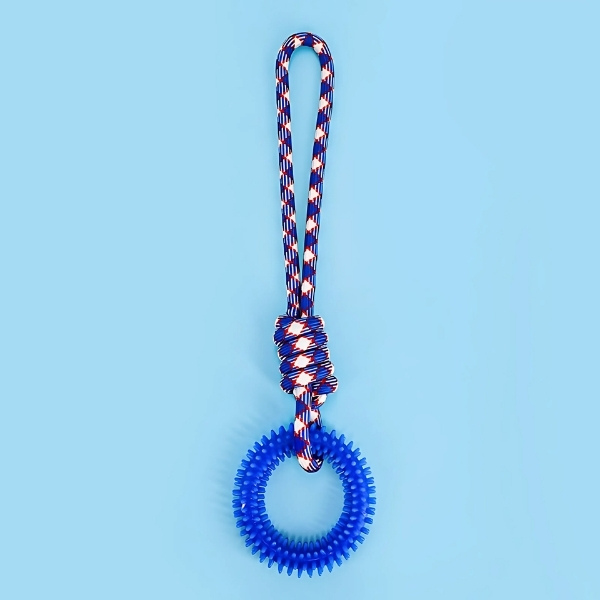 Juguete-azul-para-morder-perro
