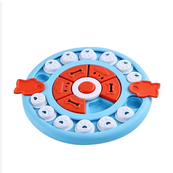 Juguetes-interactivos-para-perros-rompecabezas-redondo-azul-
