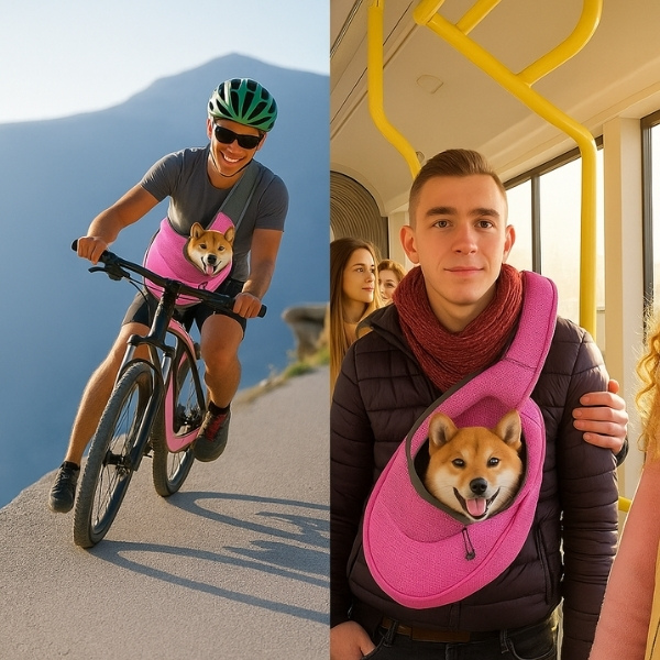 Mochila-rosa-para-Perros-Pequeños-train