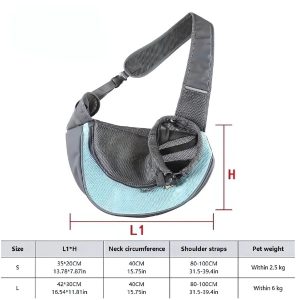 Mochila-turquesa-para-Perros-Pequeños-talla-S-L