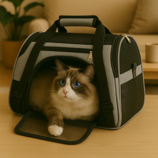 Transportadora-para-gato-gris-presentación