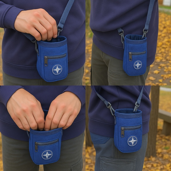 bolsa-azul-para-premios-perro-mano