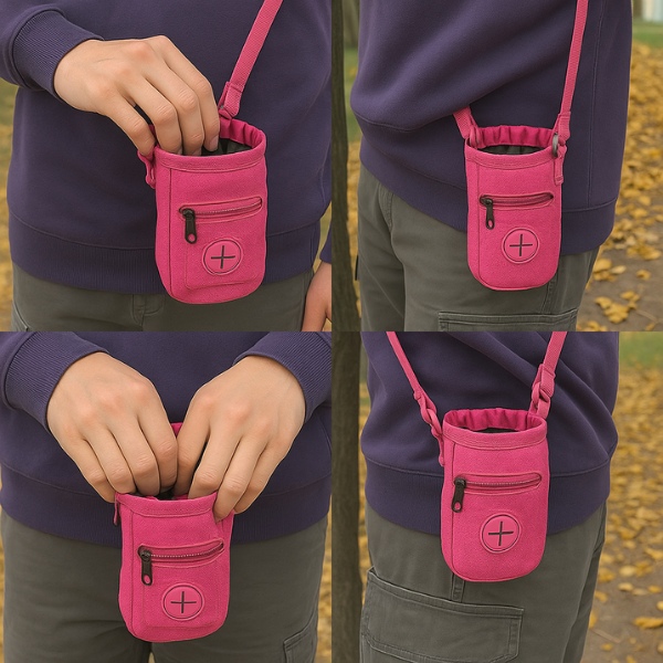 bolsa-rosa-para-premios-perro-mano