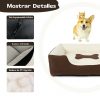 cama-para-perro-huesos-marrón-impermeable