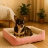 cama-rosa-para-perro-huesos-presentación