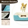cama-turquesa-para-perro-huesos-impermeable