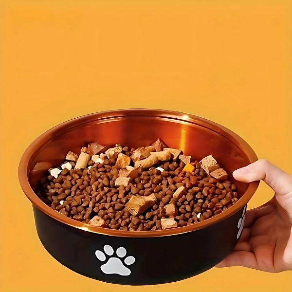 comedero-comida-para-perros-marrón-mano