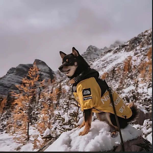 impermeable-para-perro-ultra-resistente-amarillo-montaña