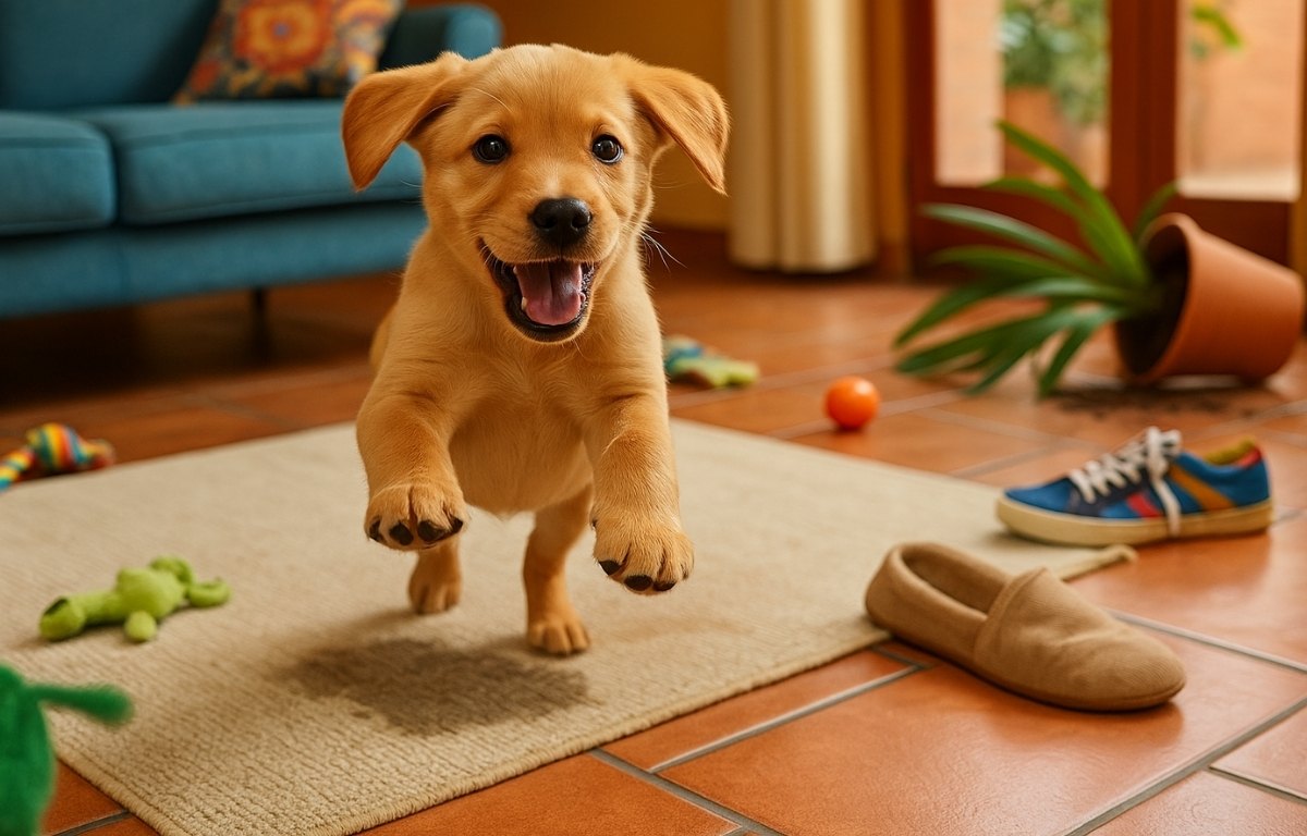cachorro que destroza las pistas de tenis
